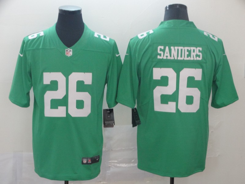 Men's Philadelphia Eagles Miles Sanders #26 Green Jersey
